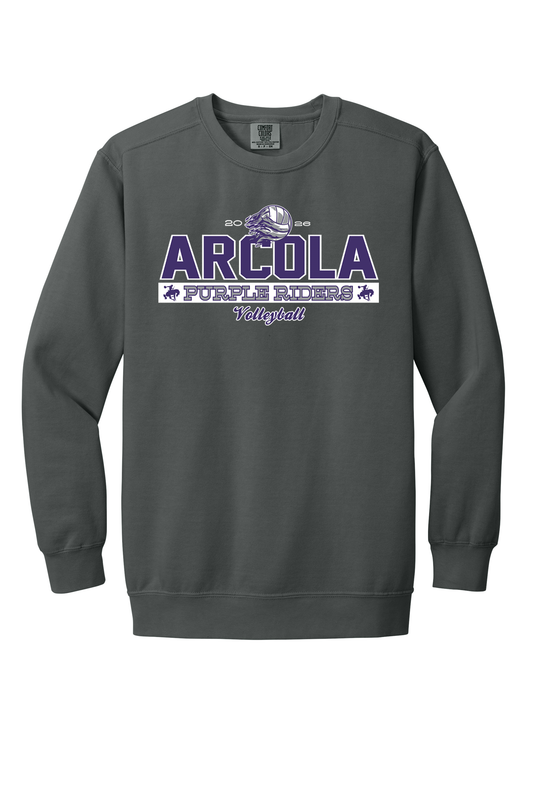 Arcola - Volleyball - Design 1 - Crewneck Sweatshirt - Comfort Color 1566