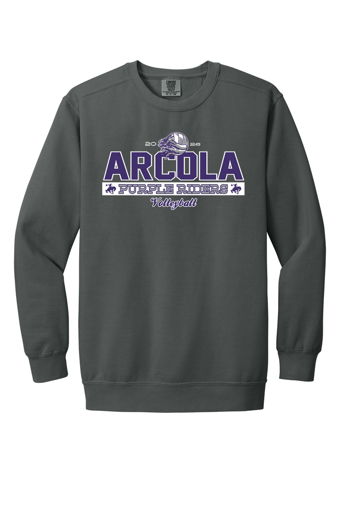 Arcola - Volleyball - Design 1 - Crewneck Sweatshirt - Comfort Color 1566