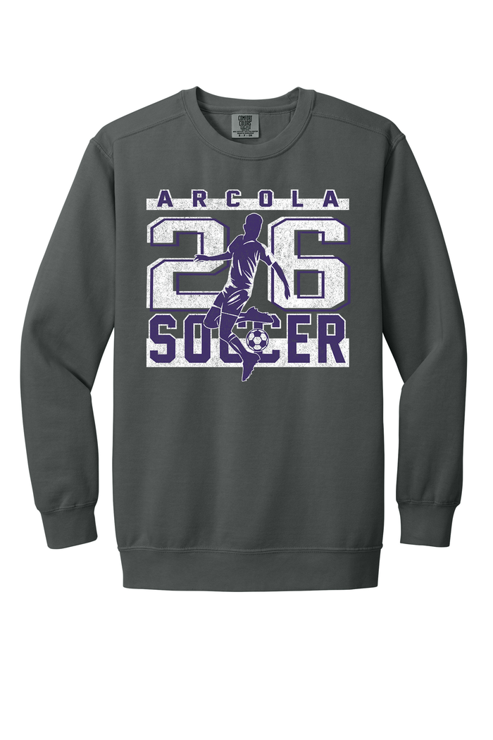 Arcola - Soccer - Design 02 -  Crewneck Sweatshirt - Comfort Color 1566