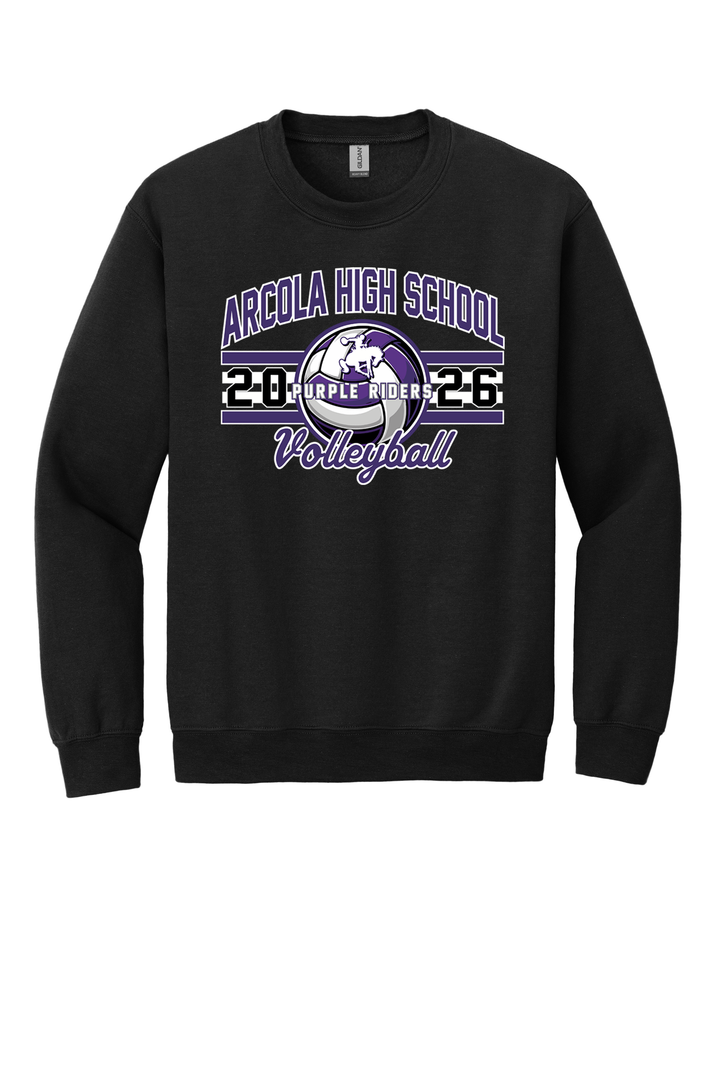 Arcola - Volleyball - Design 3 - Crewneck Sweatshirt - Gildan 18000