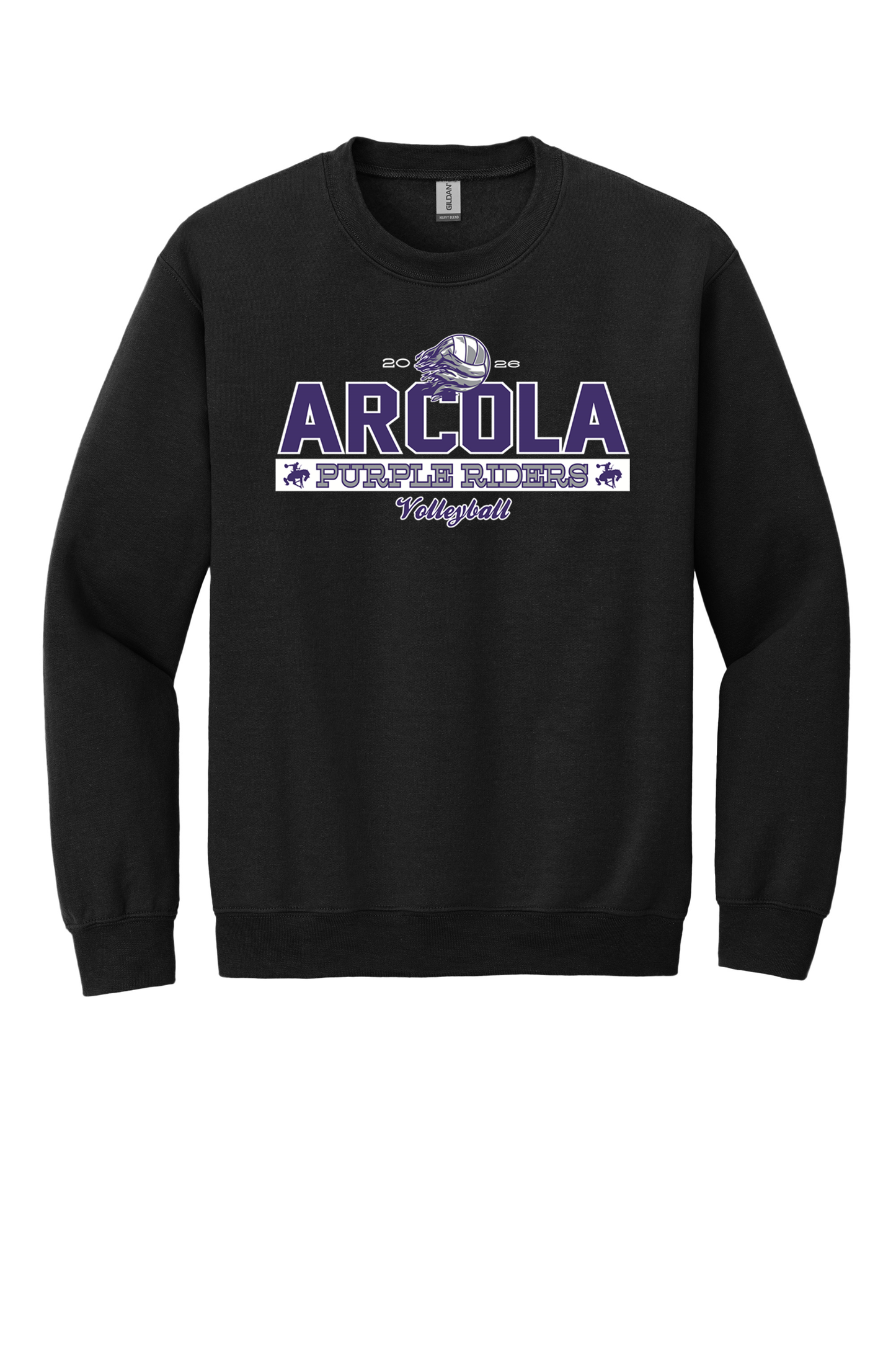 Arcola - Volleyball - Design 1 - Crewneck Sweatshirt - Gildan 18000