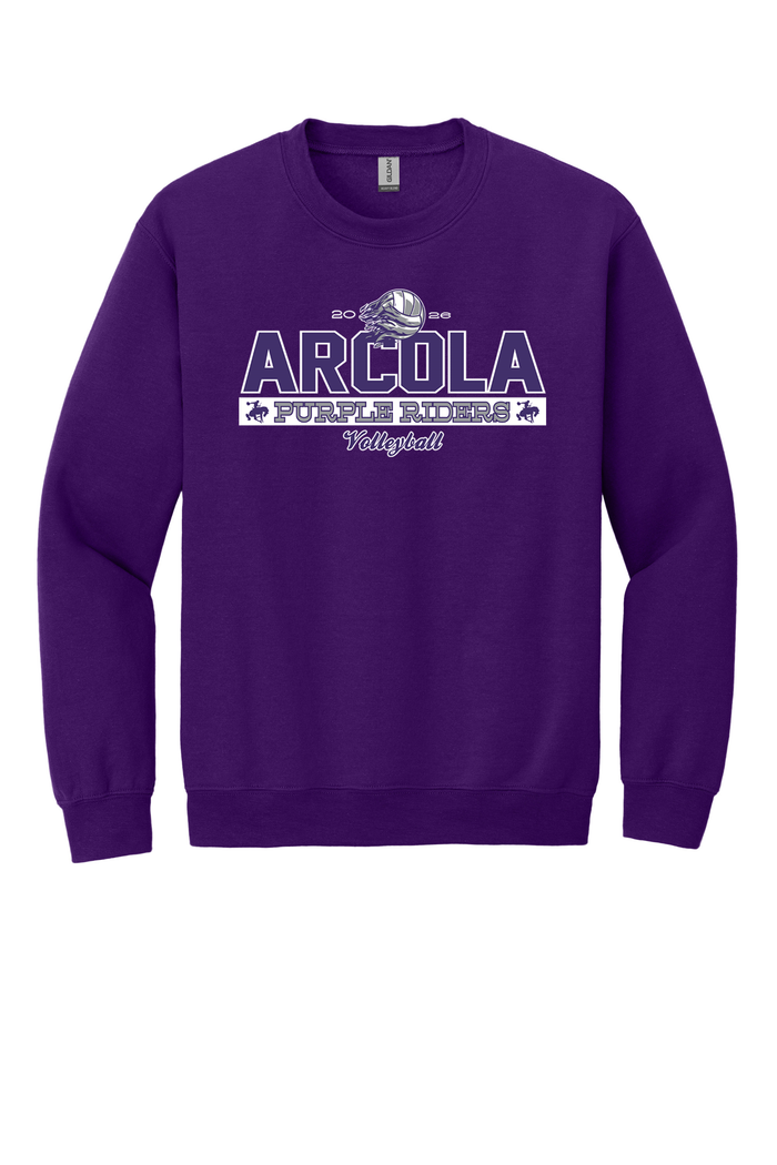 Arcola - Volleyball - Design 1 - Crewneck Sweatshirt - Gildan 18000