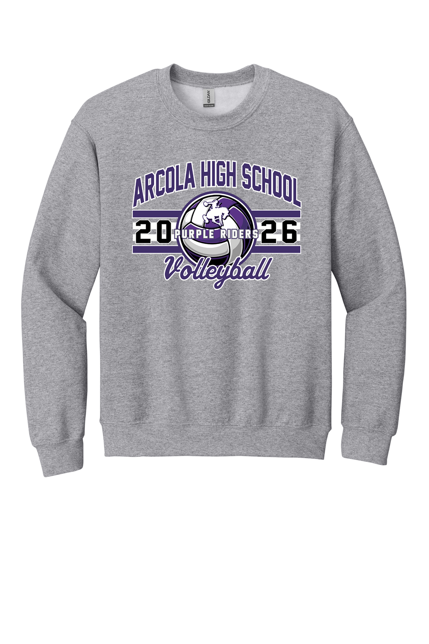 Arcola - Volleyball - Design 3 - Crewneck Sweatshirt - Gildan 18000