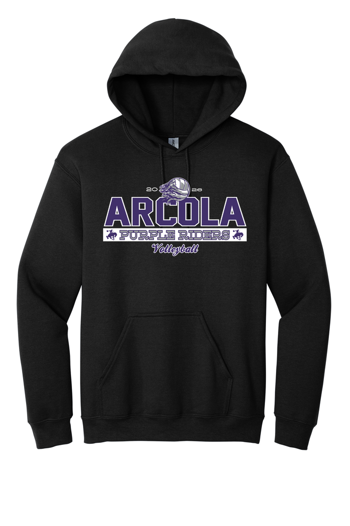Arcola - Volleyball - Design 1 - Hooded Sweatshirt - Gildan 18500