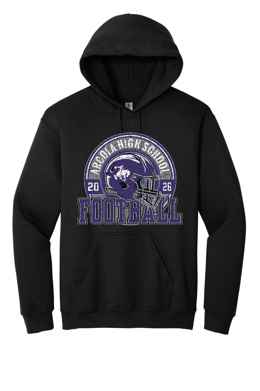 Arcola - Football - Design 2 - Hooded Sweatshirt - Gildan 18500