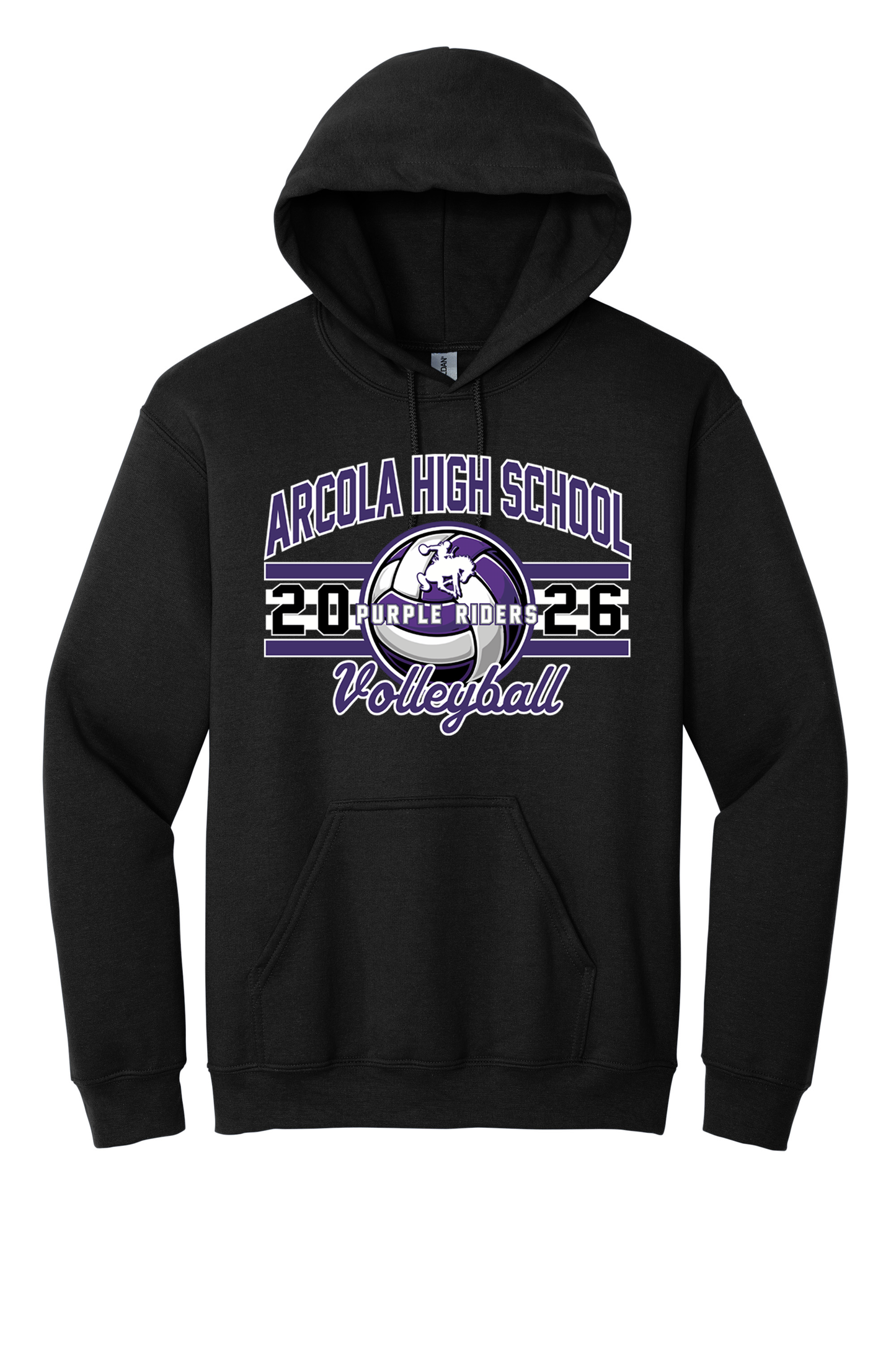 Arcola - Volleyball - Design 03 -  Hooded Sweatshirt - Gildan 18500