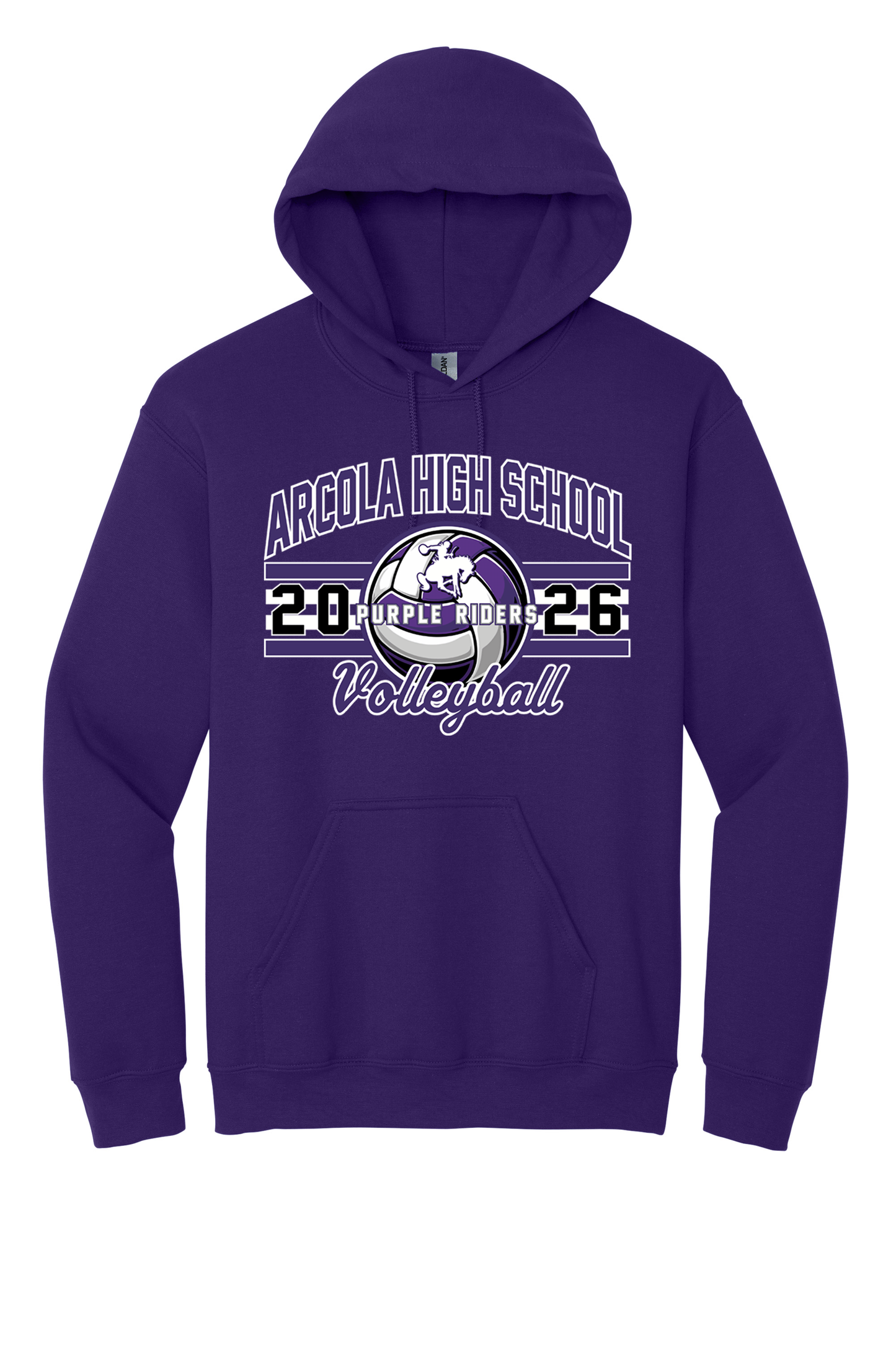 Arcola - Volleyball - Design 03 -  Hooded Sweatshirt - Gildan 18500