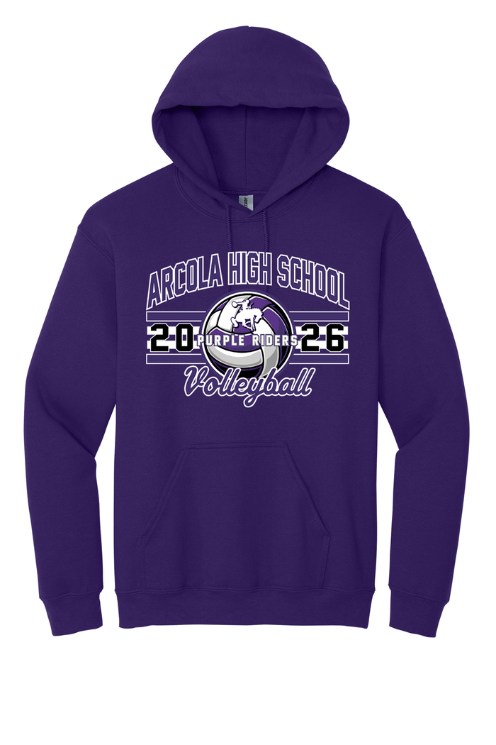 Arcola - Volleyball - Design 3 - Hooded Sweatshirt - Gildan 18500