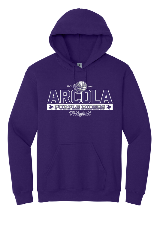 Arcola - Volleyball - Design 1 - Hooded Sweatshirt - Gildan 18500