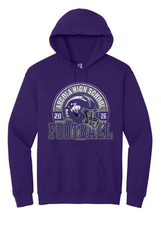 Arcola - Football - Design 2 - Hooded Sweatshirt - Gildan 18500
