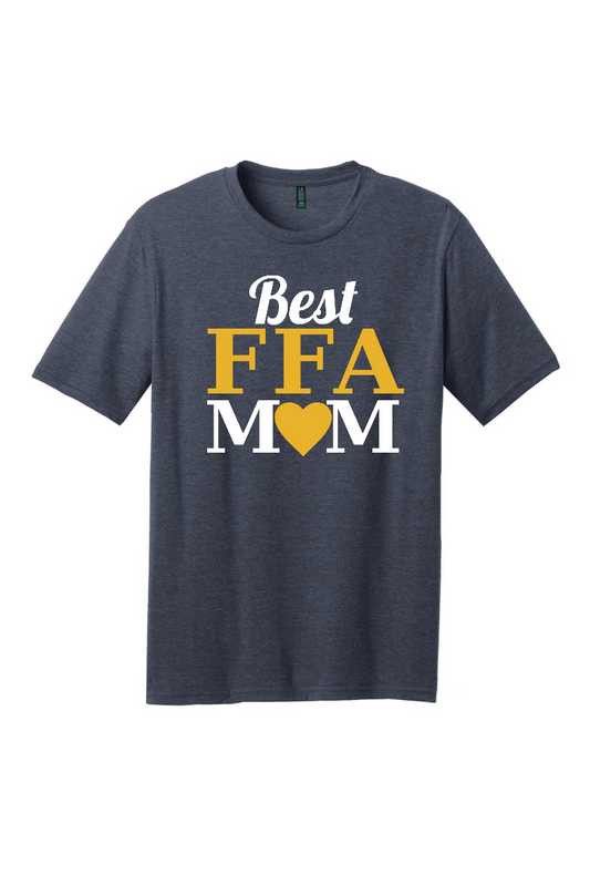 Tuscola FFA 2026 DM108 Heathered Navy FFA Mom Logo short sleeve tee