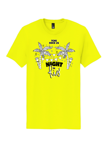 TCHS Homecoming 2026 Staff tee front - Night in Rio graphic