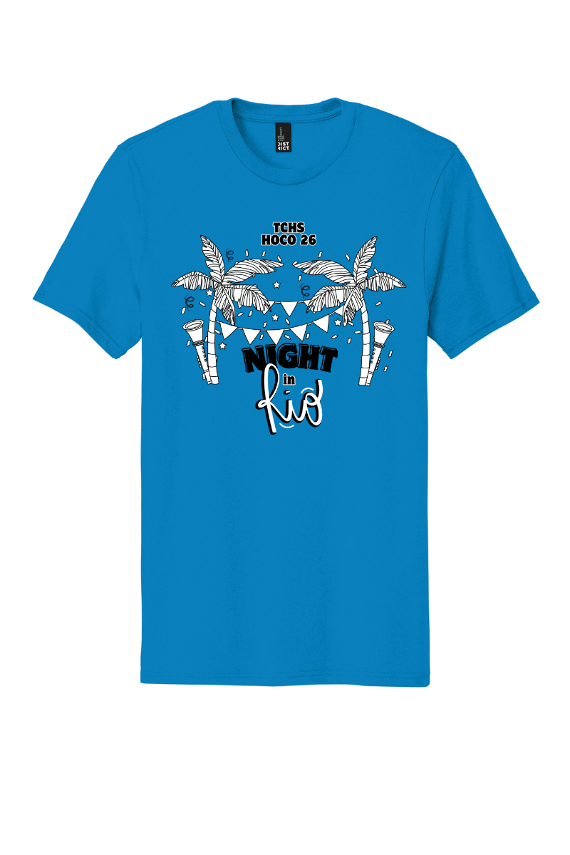 TCHS Homecoming 2026 Freshman tee front - Night in Rio graphic
