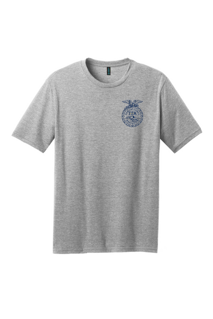 Tuscola FFA 2026 DM108 Light Heather Grey Emblem Logo short sleeve tee back