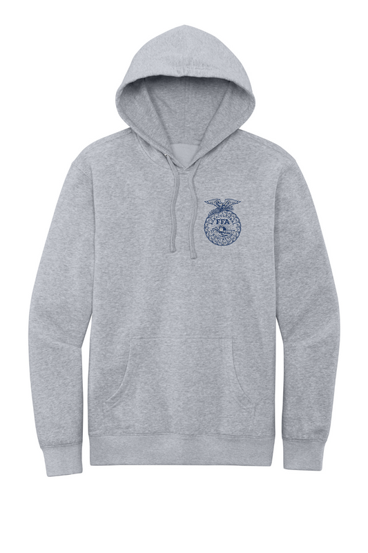 Tuscola FFA 2026 DT6100 Light Heather Grey Emblem Logo hoodie back