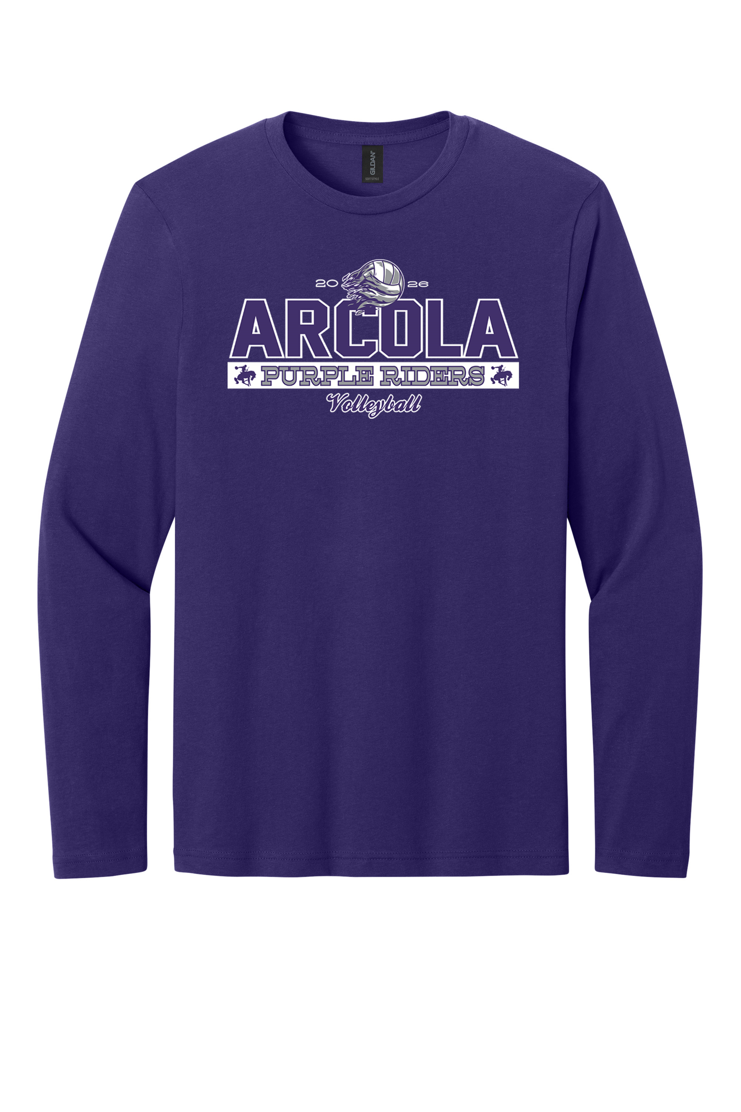 Arcola - Volleyball - Design 01 -  Long Sleeve T - Gildan 64400