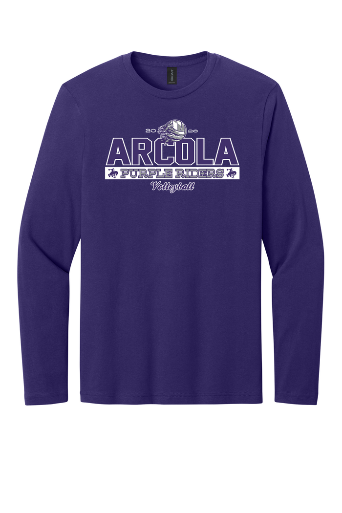 Arcola - Volleyball - Design 1 - Long Sleeve T - Gildan 64400
