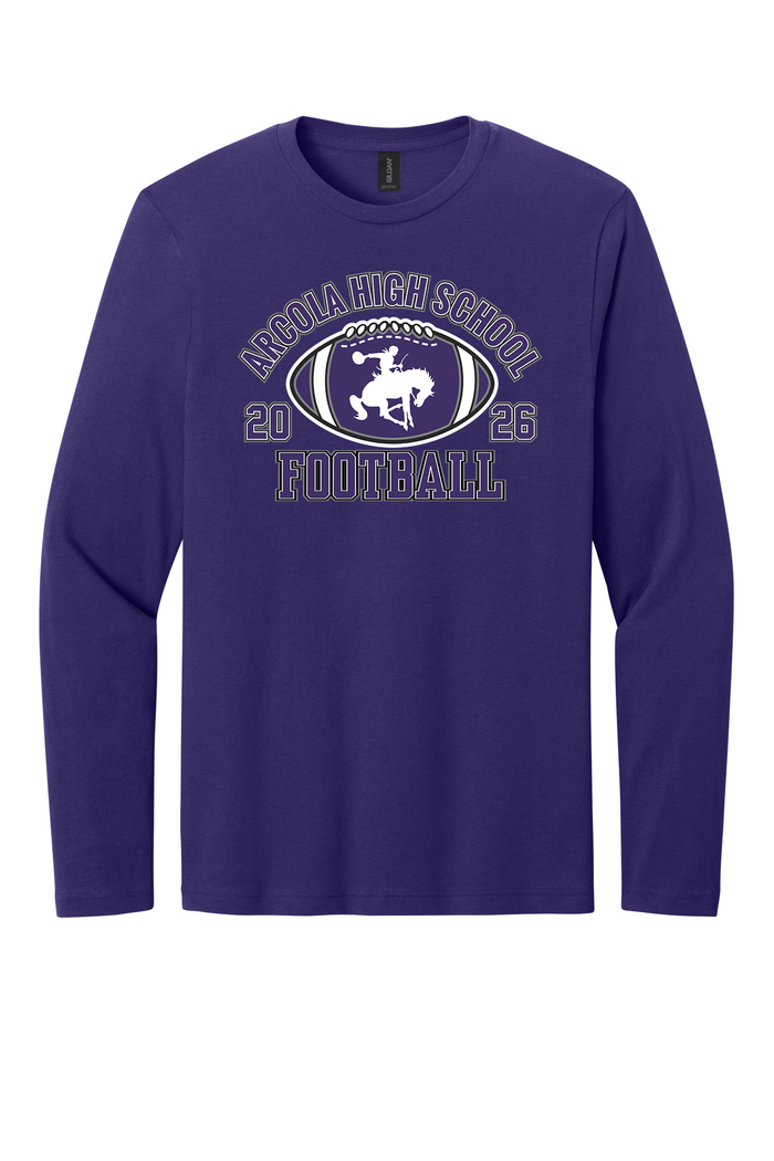 Arcola - Football - Design 03 -  Long Sleeve T - Gildan 64400