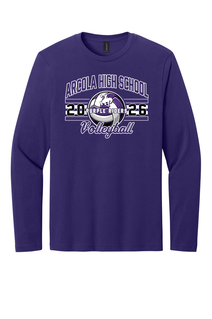 Arcola - Volleyball - Design 3 - Long Sleeve T - Gildan 64400