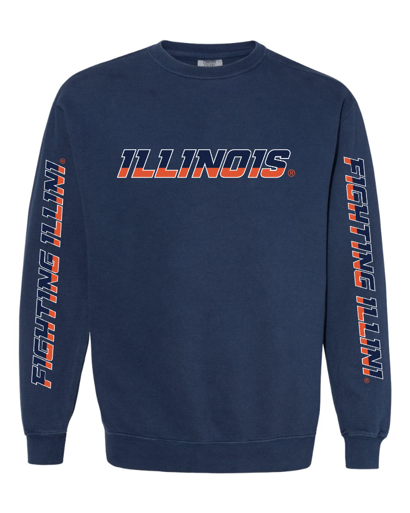 Fighting Illini - Illinois Wordmark - 1566 True Navy