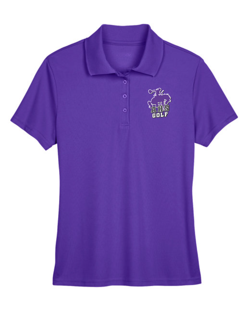 Purple Riders Golf Polo - Core365 Ladies' Origin Performance Pique Polo - 78181