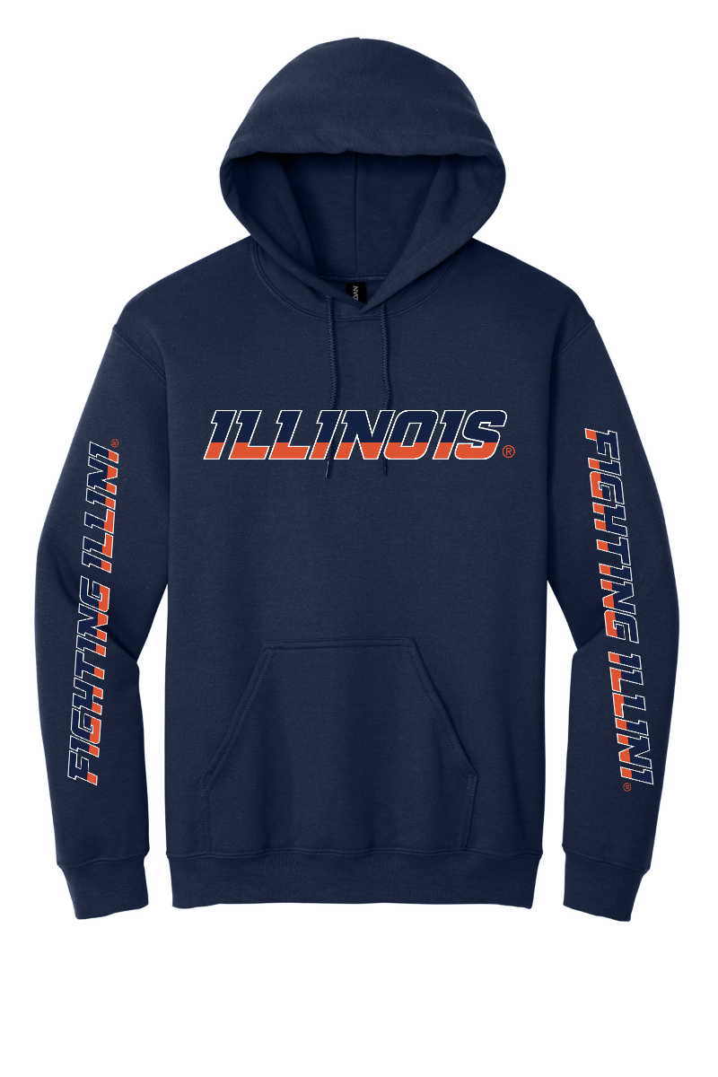 Fighting Illini - Illinois Wordmark - 18500 Navy