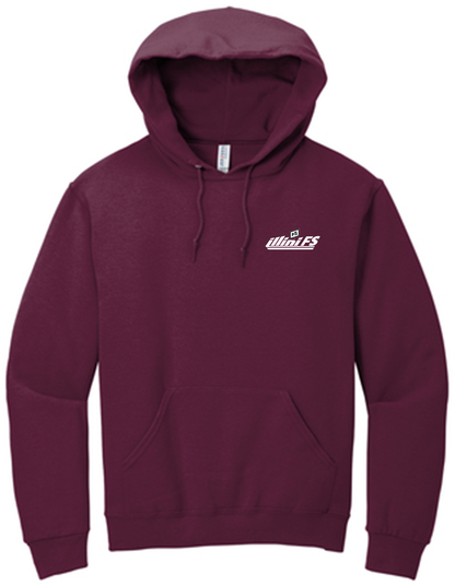 Illini FS - Horizontal - Jerzees NuBlend Mens Pullover Hooded Sweatshirt - 996M