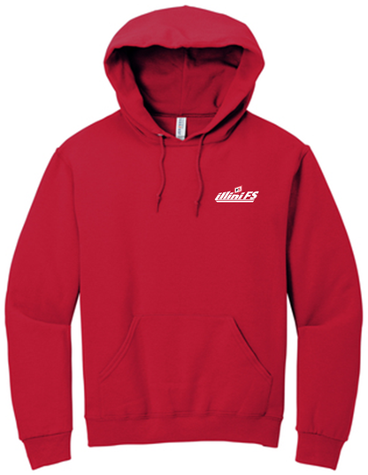 Illini FS - Horizontal - Jerzees NuBlend Mens Pullover Hooded Sweatshirt - 996M