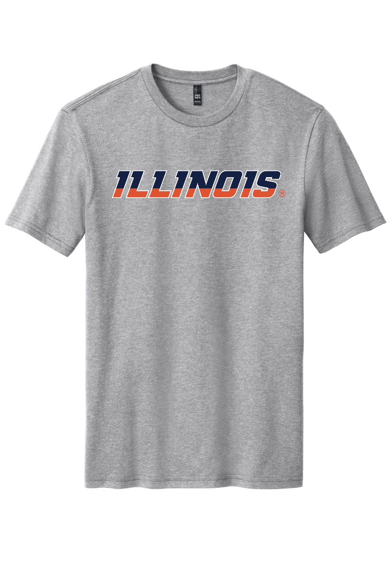 Fighting Illini - Illinois Wordmark - DM108 Light Heather Grey