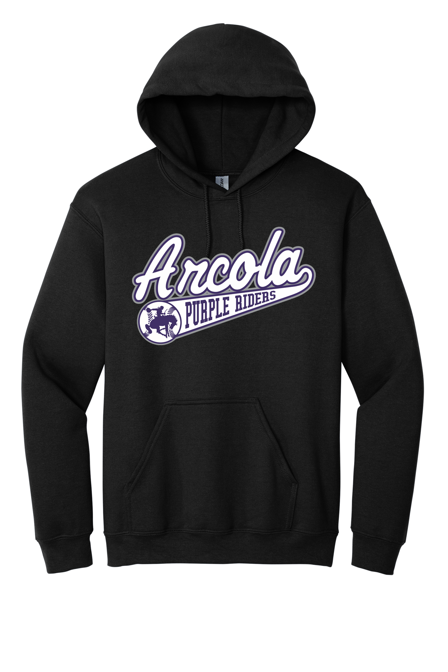Arcola - Baseball - Design 1 - Hooded Sweatshirt - Gildan 18500