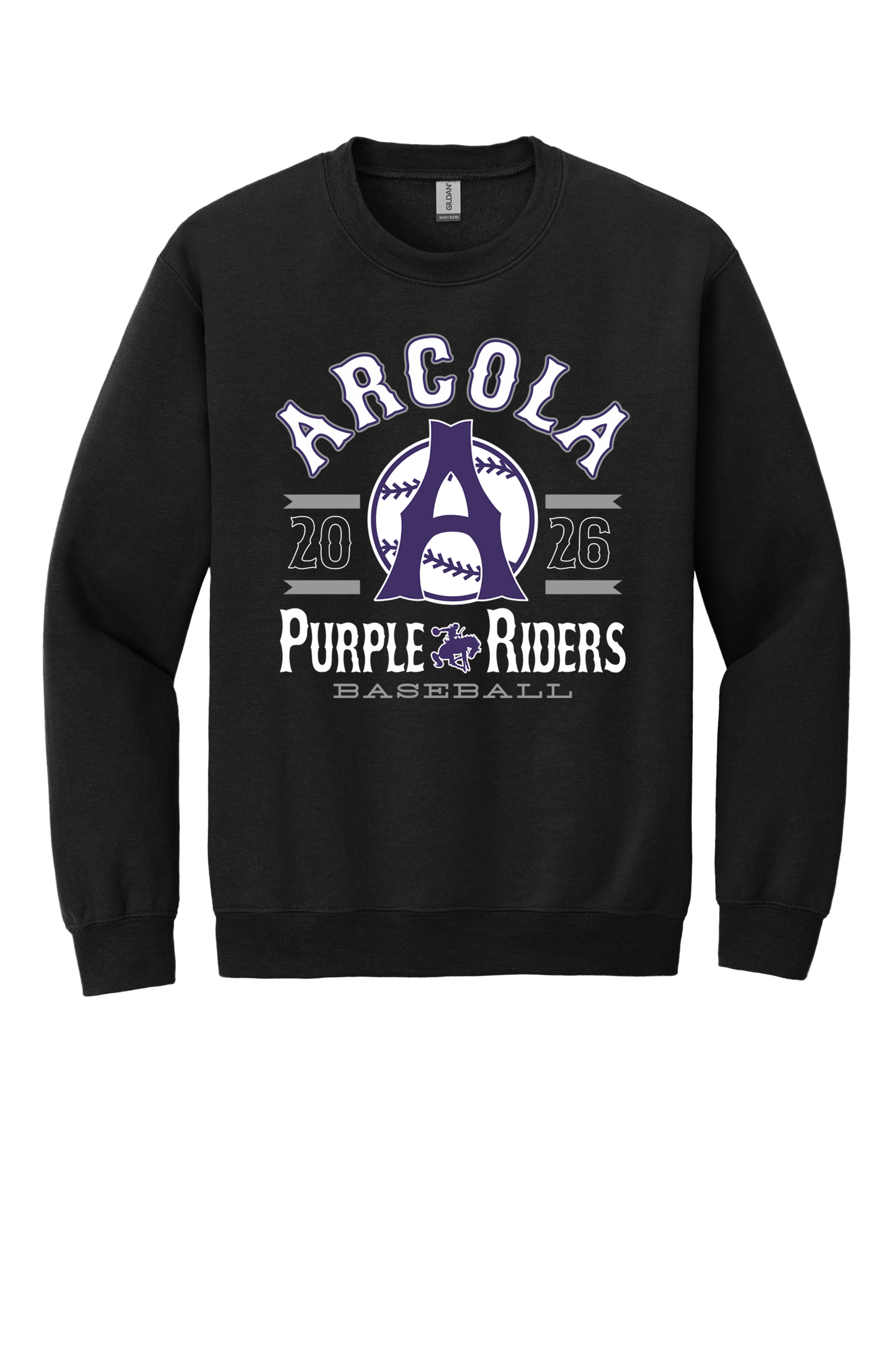 Arcola - Baseball - Design 4 - Crewneck Sweatshirt - Gildan 18000
