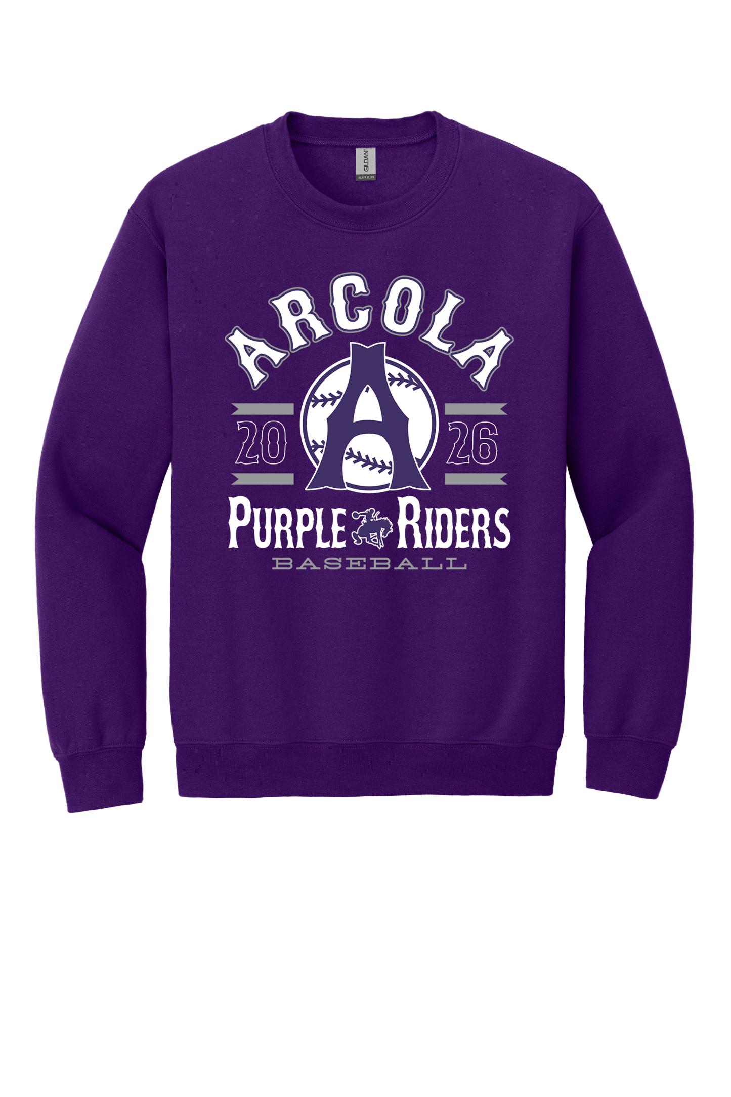 Arcola - Baseball - Design 4 - Crewneck Sweatshirt - Gildan 18000