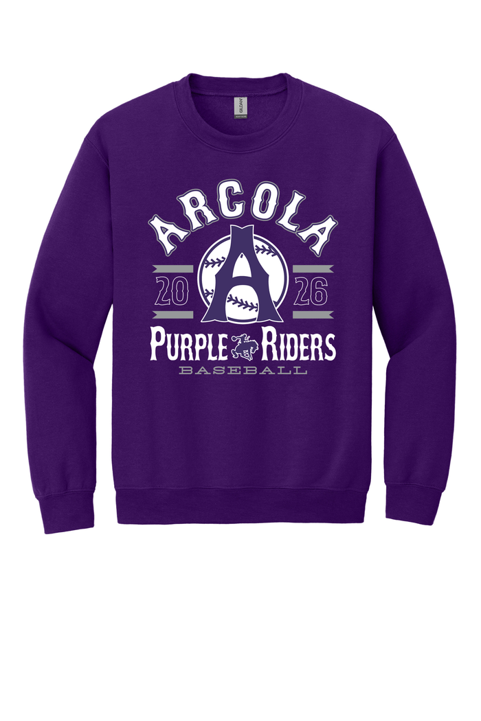 Arcola - Baseball - Design 4 - Crewneck Sweatshirt - Gildan 18000