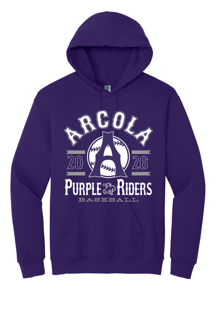 Arcola - Baseball - Design 4 - Hooded Sweatshirt - Gildan 18500