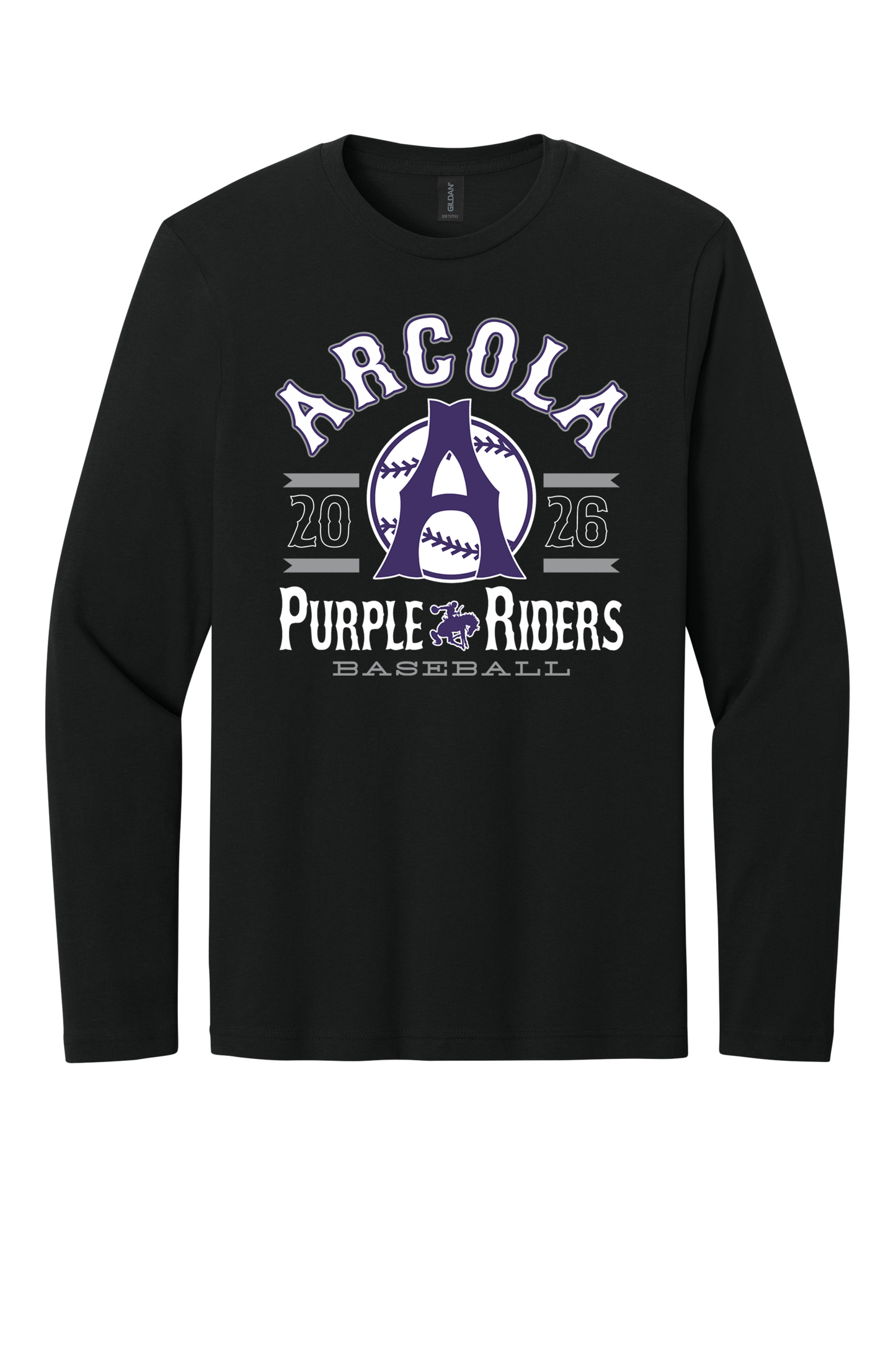 Arcola - Baseball - Design 4 - Long Sleeve T - Gildan 64400