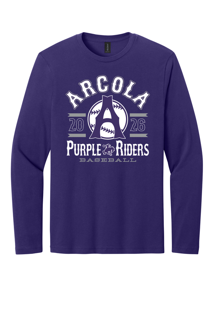 Arcola - Baseball - Design 4 - Long Sleeve T - Gildan 64400
