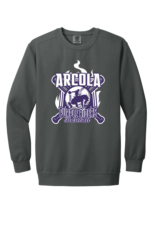 Arcola - Baseball - Design 5 - Crewneck Sweatshirt - Comfort Color 1566