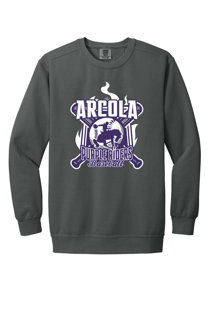 Arcola - Baseball - Design 5 - Crewneck Sweatshirt - Comfort Color 1566