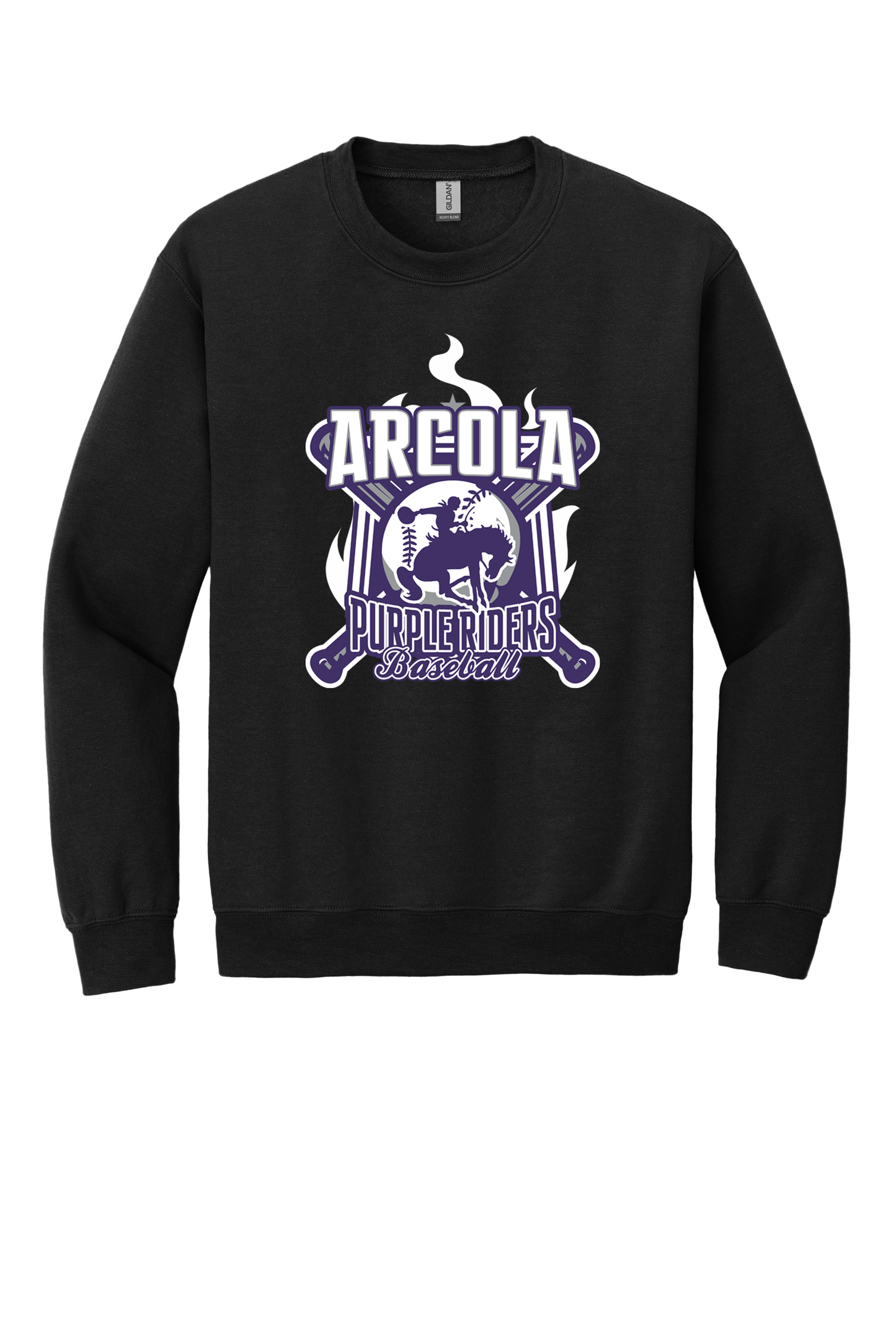Arcola - Baseball - Design 5 - Crewneck Sweatshirt - Gildan 18000