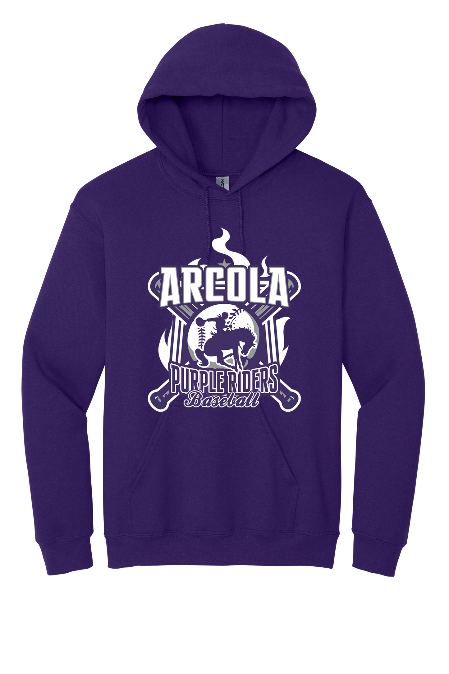 Arcola - Baseball - Design 5 - Hooded Sweatshirt - Gildan 18500