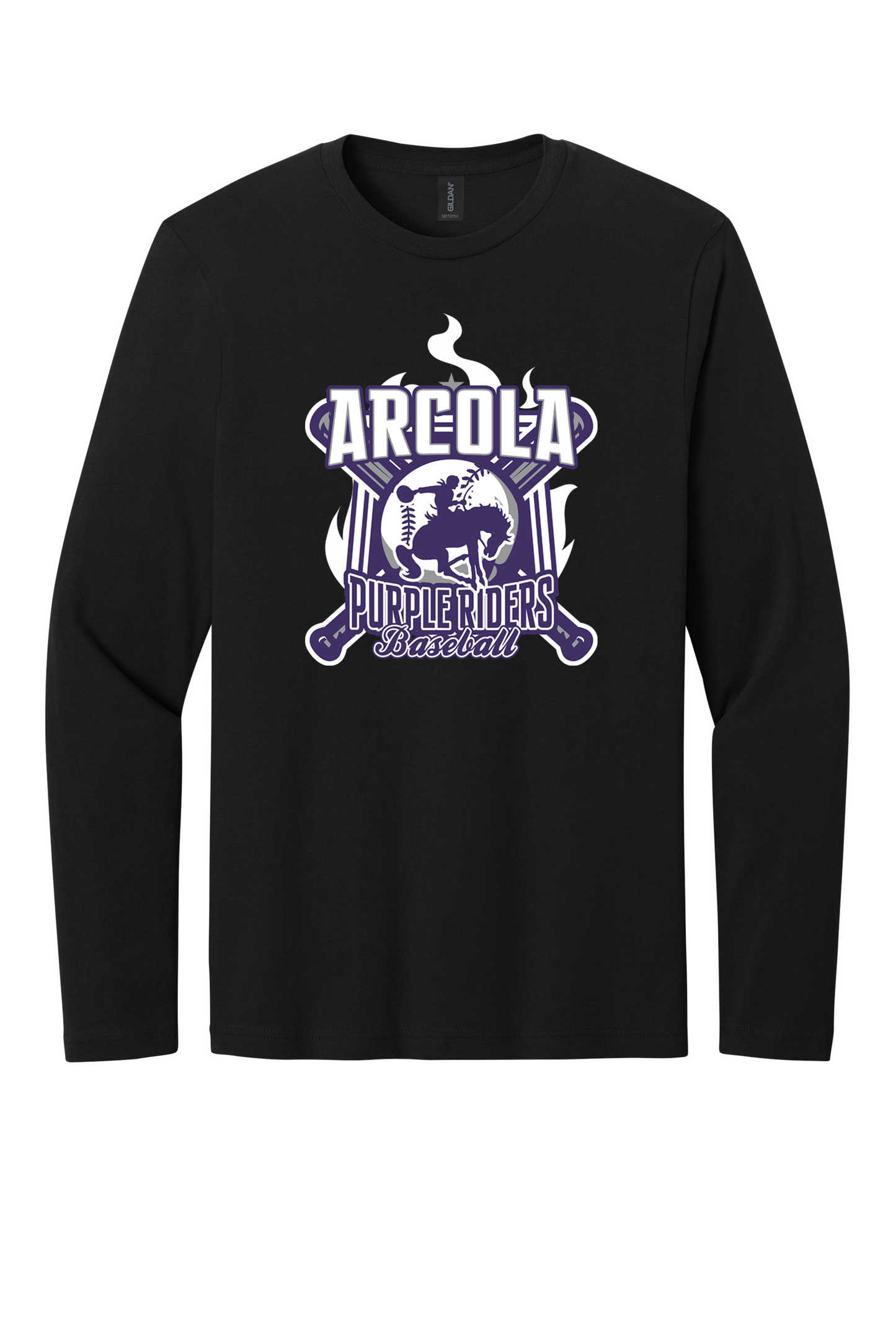 Arcola - Baseball - Design 5 - Long Sleeve T - Gildan 64400