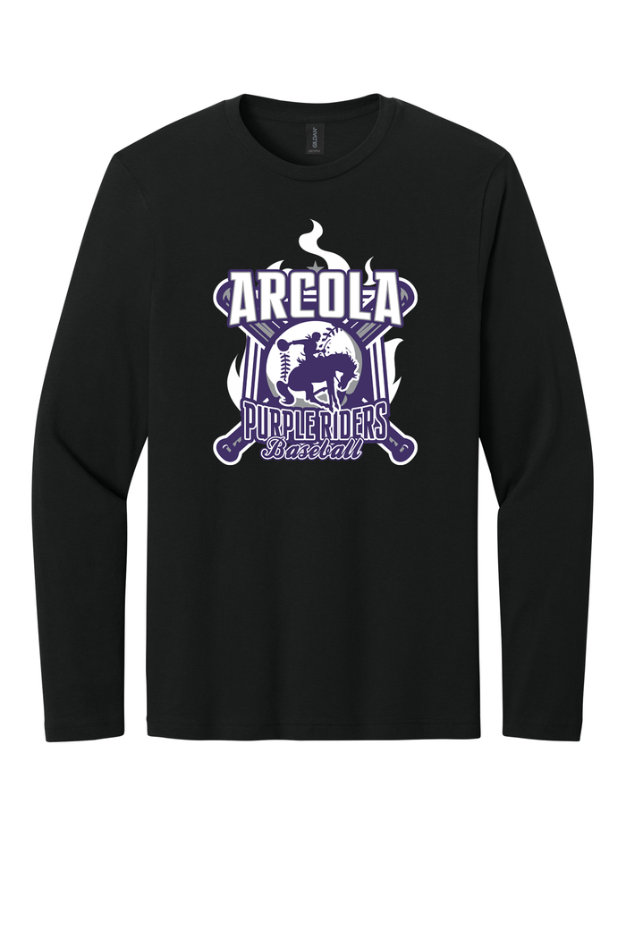 Arcola - Baseball - Design 5 - Long Sleeve T - Gildan 64400