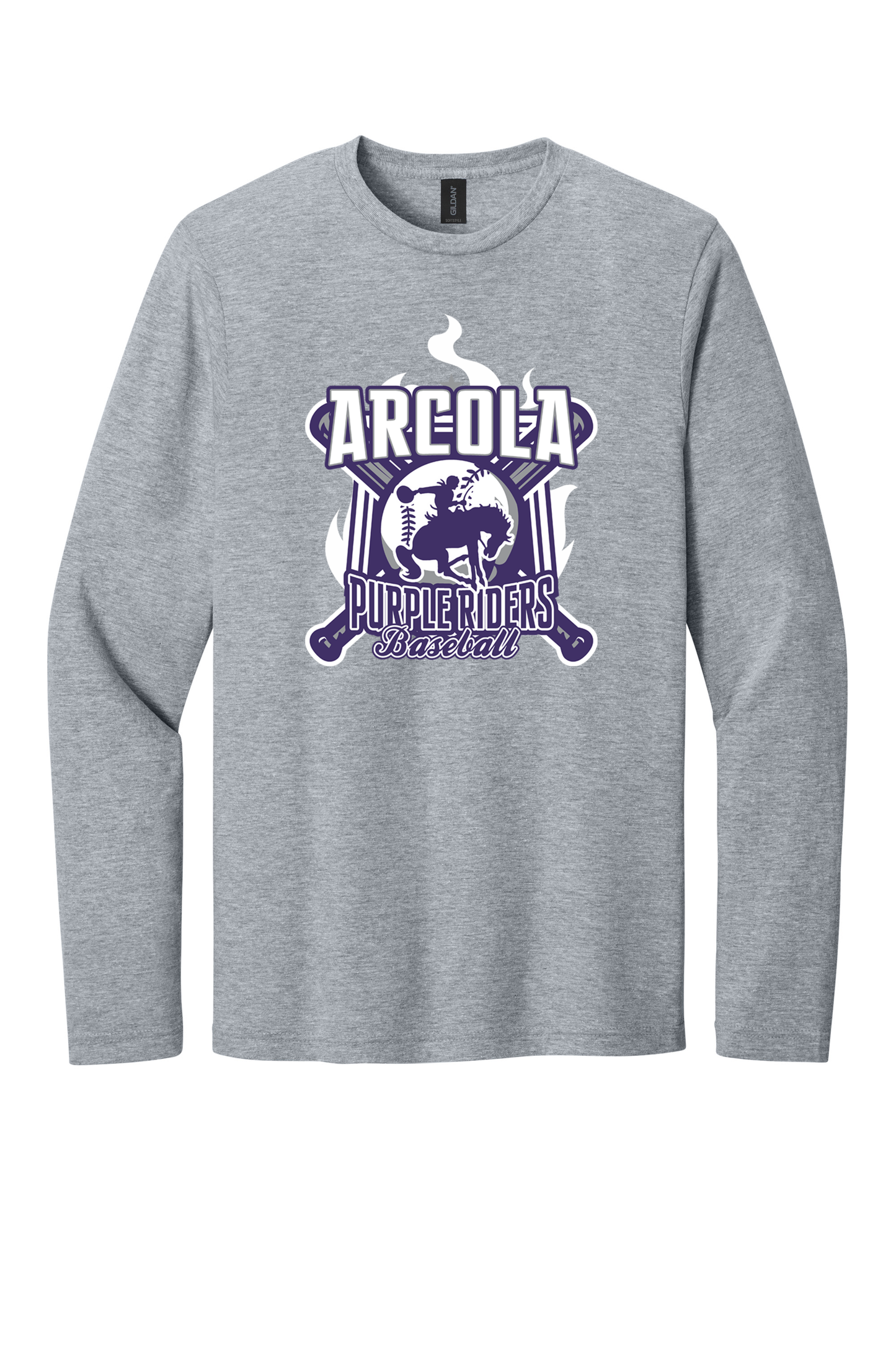 Arcola - Baseball - Design 5 - Long Sleeve T - Gildan 64400