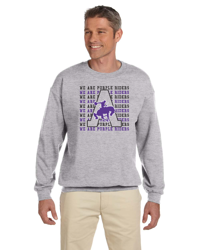 Purple Riders Cheer - Gildan Heavy Blend Adult Crewneck Sweatshirt - G180