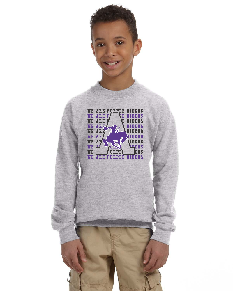 Purple Riders Cheer 2024 - Gildan Heavy Blend Adult Crewneck Sweatshirt - G180b