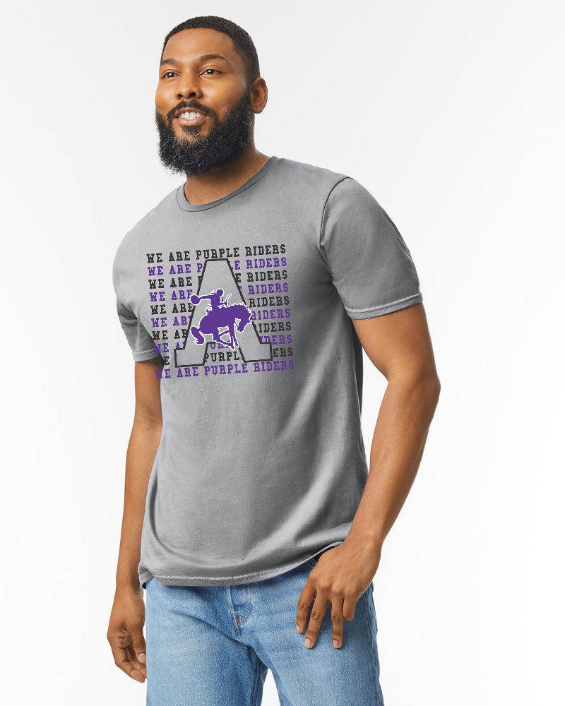 Purple Riders Cheer 2024 - Gildan Soft Style Ring Spun Adult Cotton T-Shirt - G640