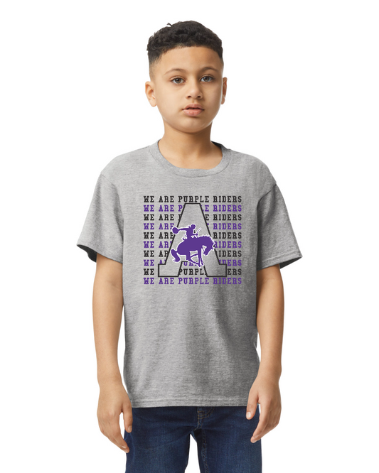 Purple Riders Cheer 2024 - Gildan Soft Style Ring Spun Youth Cotton T-Shirt - G640B