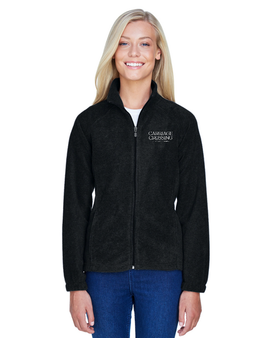 Carriage Crossing Women's Embroidered Herrington Plush Full Zip Fleece