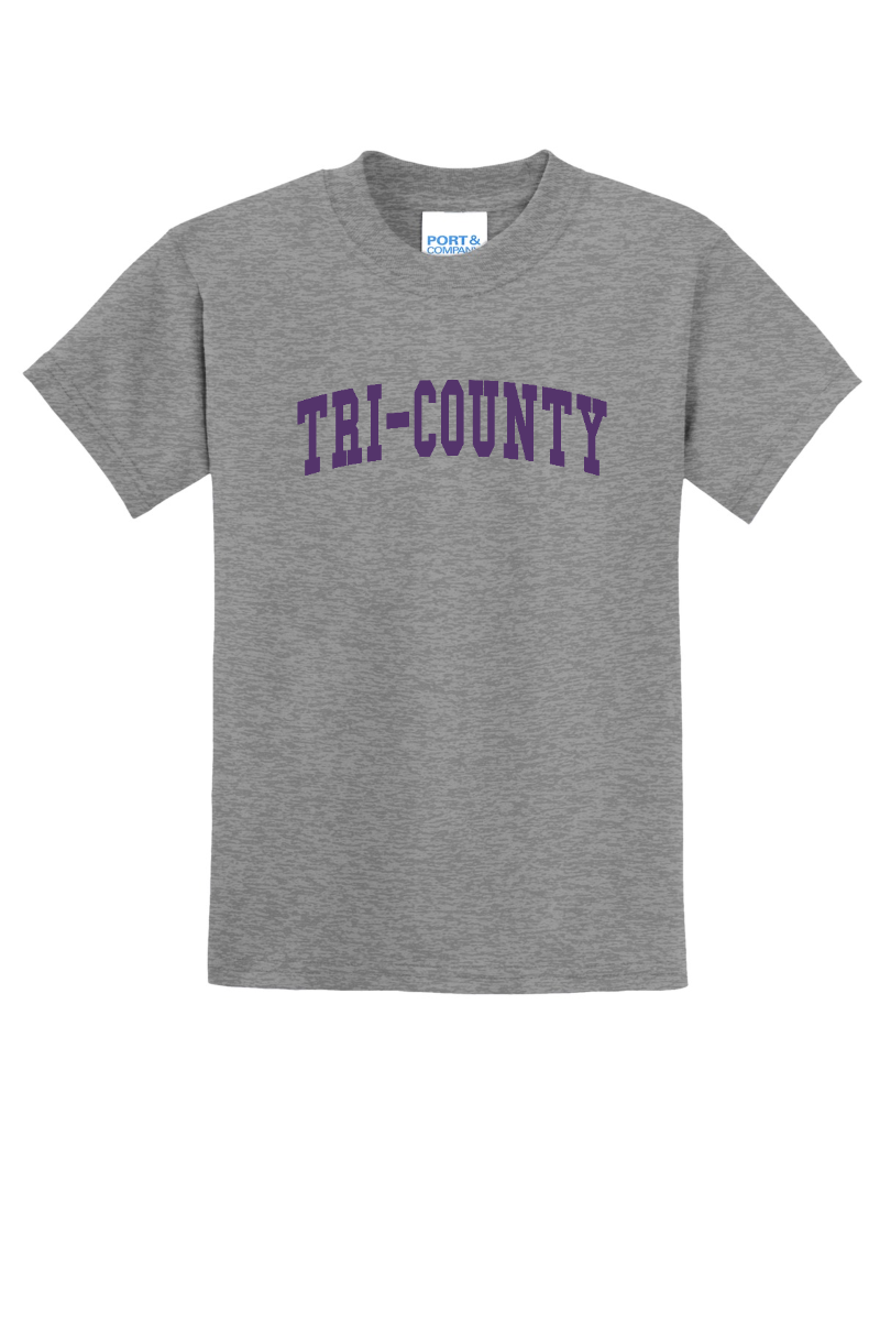 Tri-County - Youth Gym Shirt - Athletic Heather