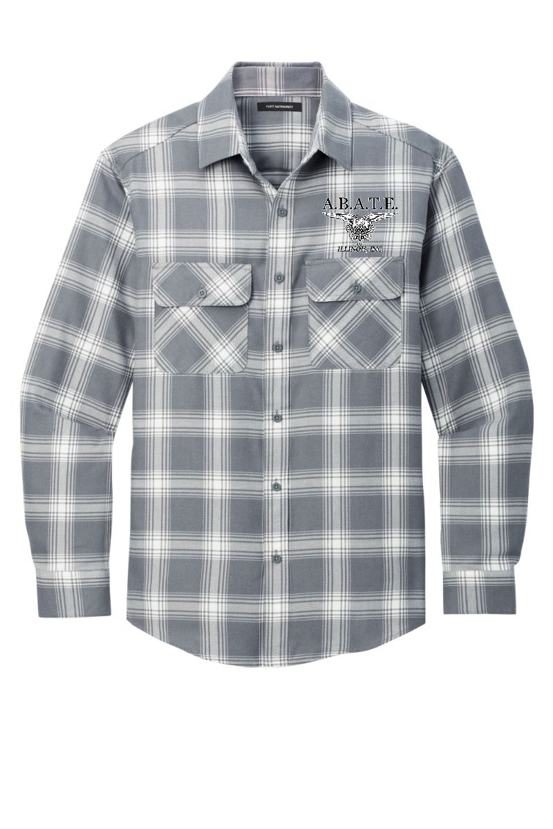 Abate - Plaid Flannel Shirt - W668 [Grey Cream]